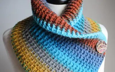 Sassy Autumn Ribbed Cowl Free Crochet Pattern with Video Tutorials