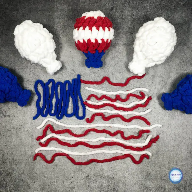 Patriotic Crochet Water Balloons Free crochet pattern