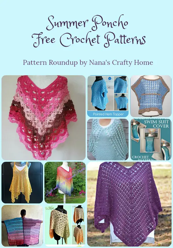 Summer Poncho Free Crochet Pattern Roundup