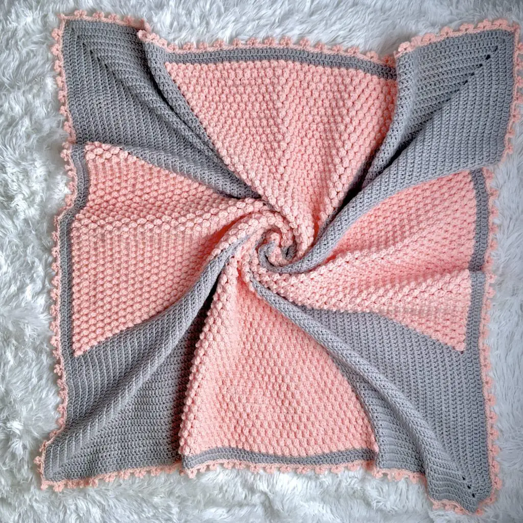 Cross My Heart Baby Blanket free crochet pattern
