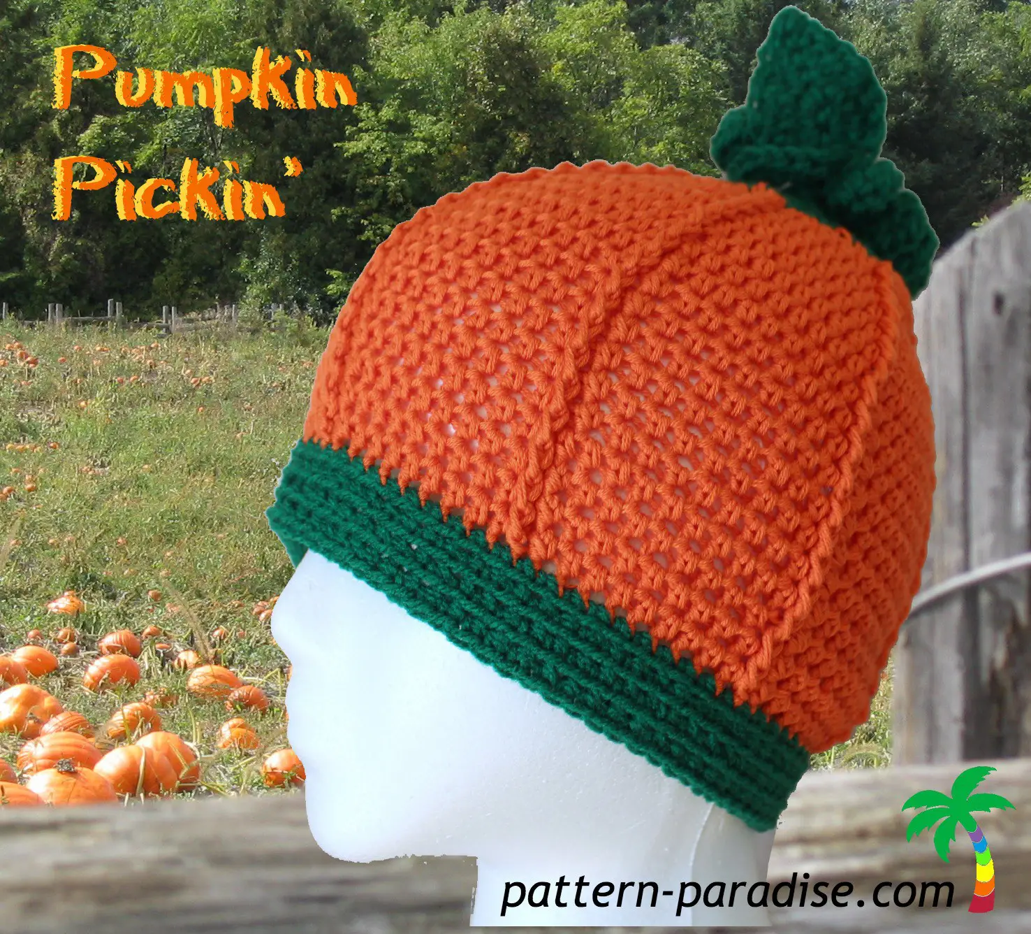 Pumpkin Pickin Hat free crochet pattern by Pattern Paradise