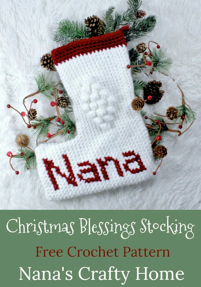 Christmas Blessings Stocking a free crochet pattern