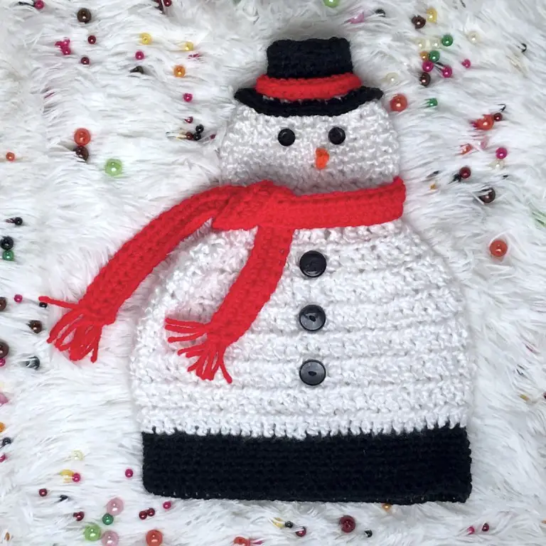 Light Me Up Snowman Hat Free Crochet Pattern