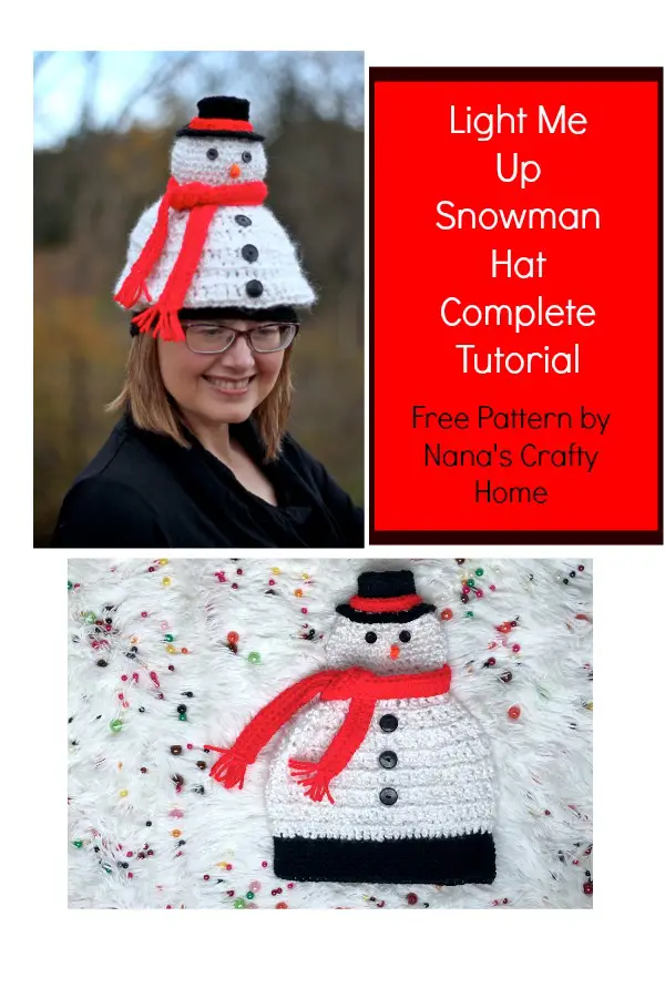 Light Me Up Snowman Hat Complete Video Tutorial