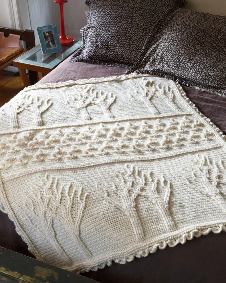 Tree of Life Afghan crochet pattern at Lion Brand website