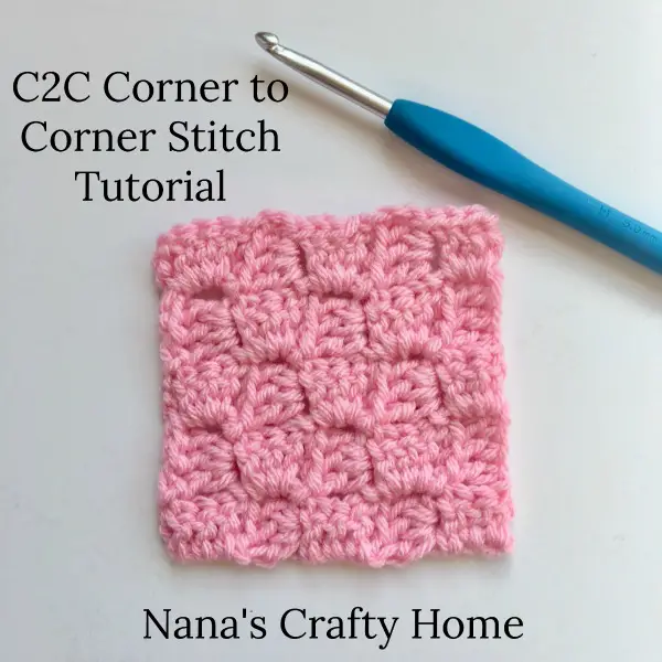 C2C Corner to Corner Crochet Photo and Video Tutorial