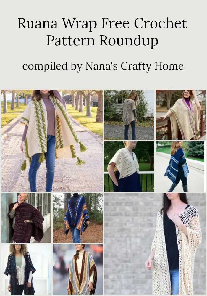 Ruana Wrap Free Crochet Pattern Roundup