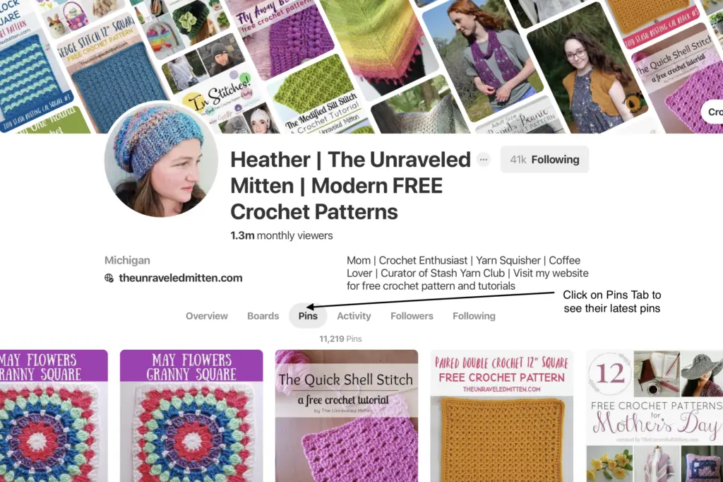 Guide to finding free crochet patterns on Pinterest