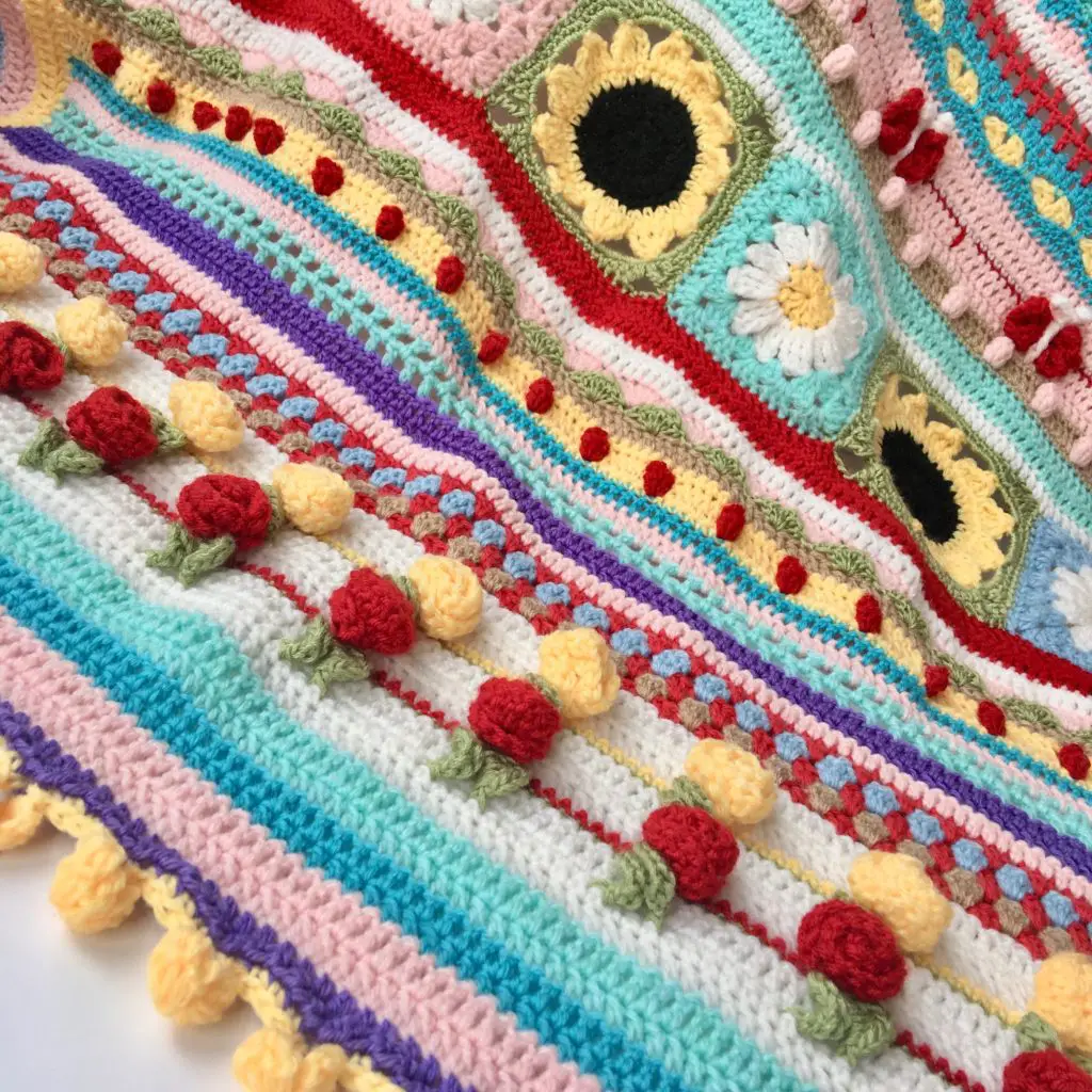 Summer Love Blanket pattern designed by SpitSpot Crochet