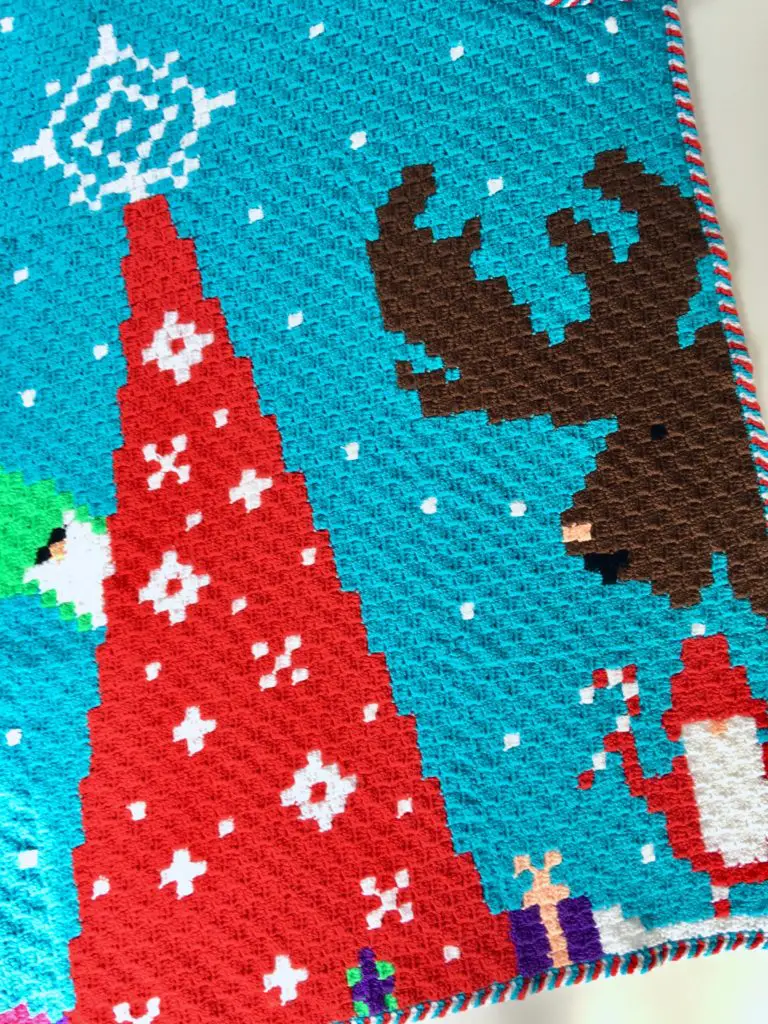 Gnome for Christmas Crochet a Long C2C Blanket free crochet pattern