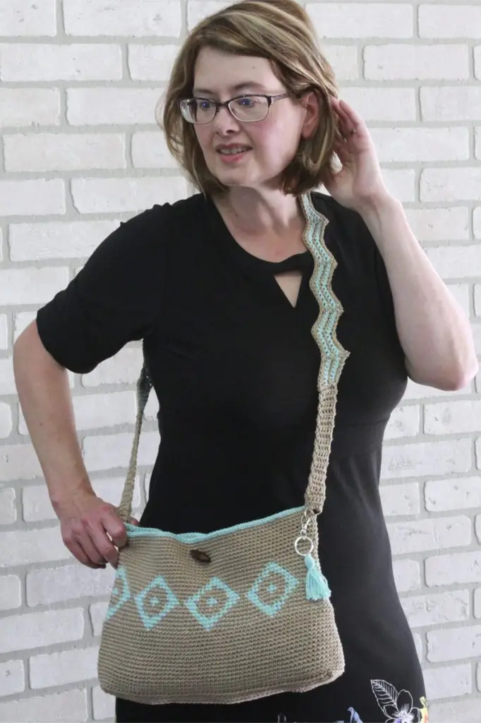 Chasing Diamonds Tapestry Crochet Bag