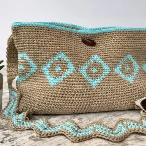 Chasing Diamonds Tapestry Crochet Bag