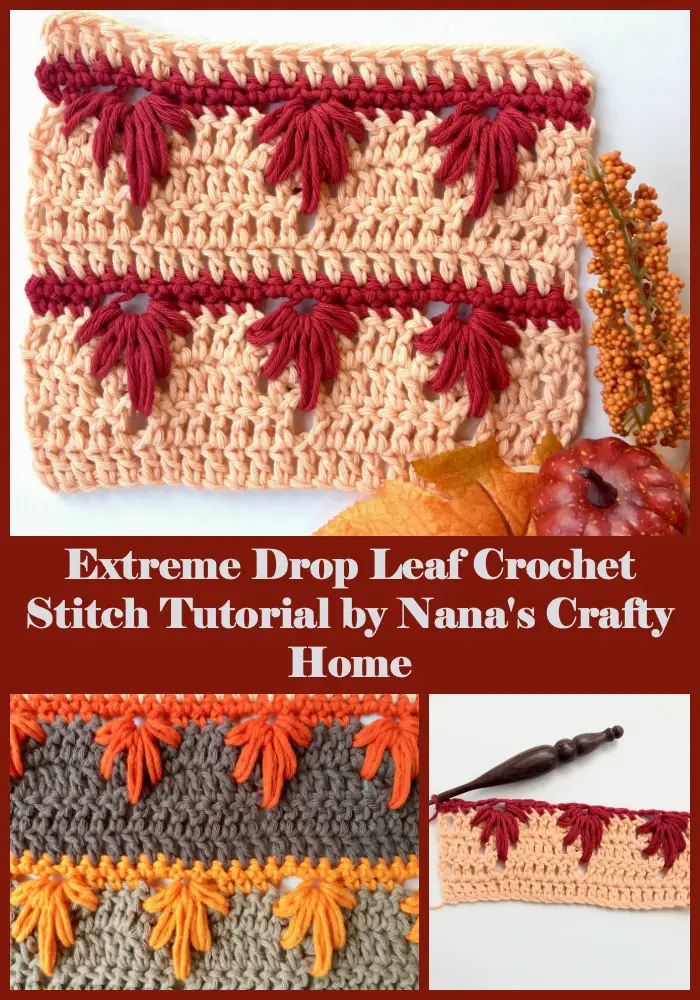 Extreme Drop Leaf Stitch Crochet Photo Video Tutorial