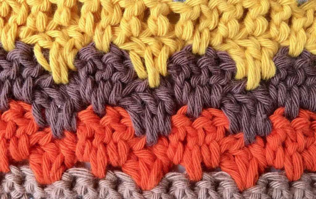 Granny Spike Crochet Stitch Photo and Video Tutorial