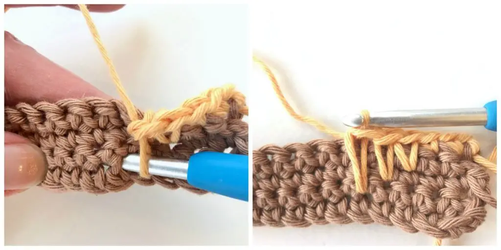 Single Crochet Spike Stitch Photo & Video Tutorial