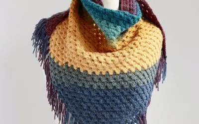 Bottom Up Granny Stitch Triangle Scarf Beginner Friendly Painted Desert Scarf free crochet pattern