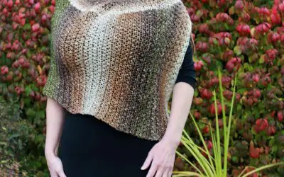 Crochet Chic Cape Poncho Beginner Friendly pattern that looks Knit!