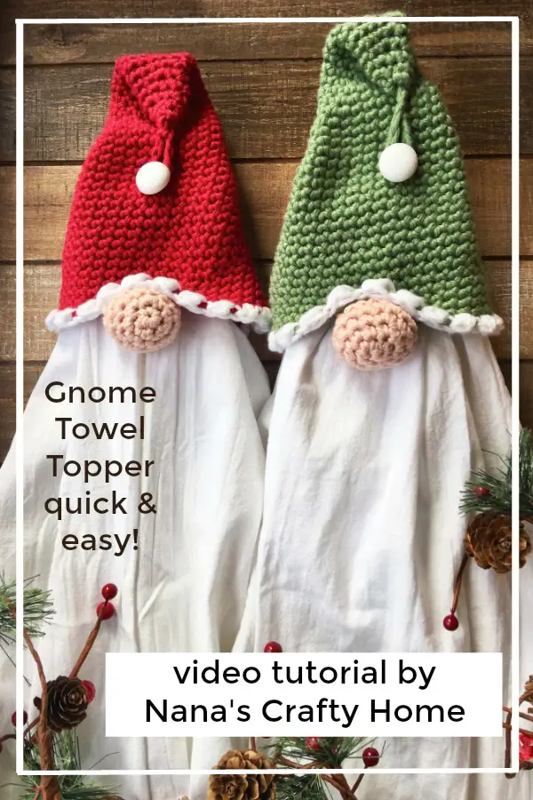Santa Gnome Crochet Towel Topper Video Tutorial