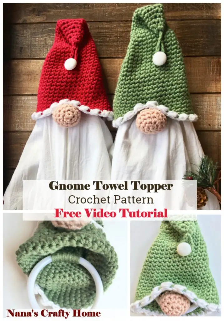 Gnome Towel Topper Free crochet pattern