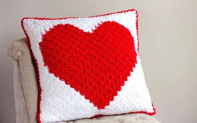 Crochet Heart Pillow Free C2C Valentine Crochet Pattern