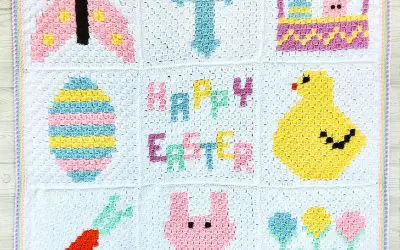 Easter C2C Blanket free crochet pattern CAL Part 10 Joining & Border