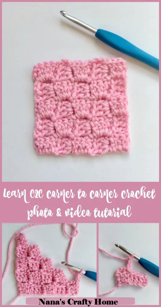 Learn the C2C corner to corner crochet technique video tutorial