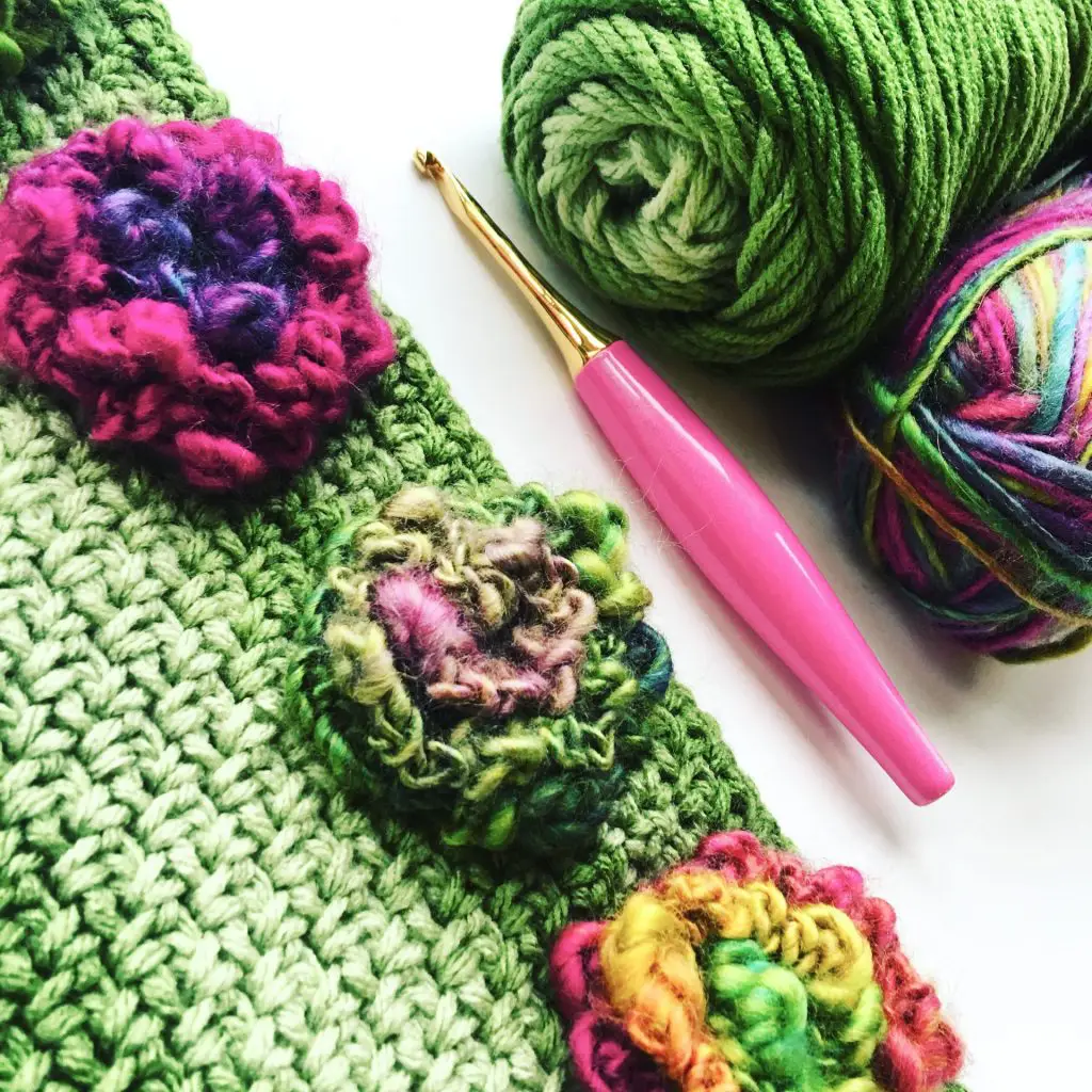 Flower Triangle Scarf free crochet pattern
