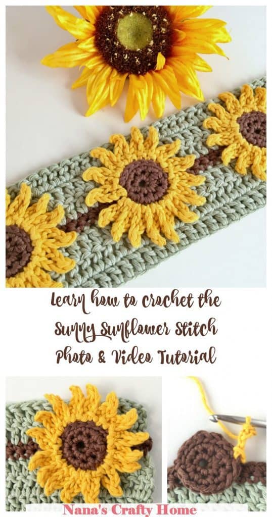Learn how to crochet the Sunflower Crochet Stitch Video Tutorial