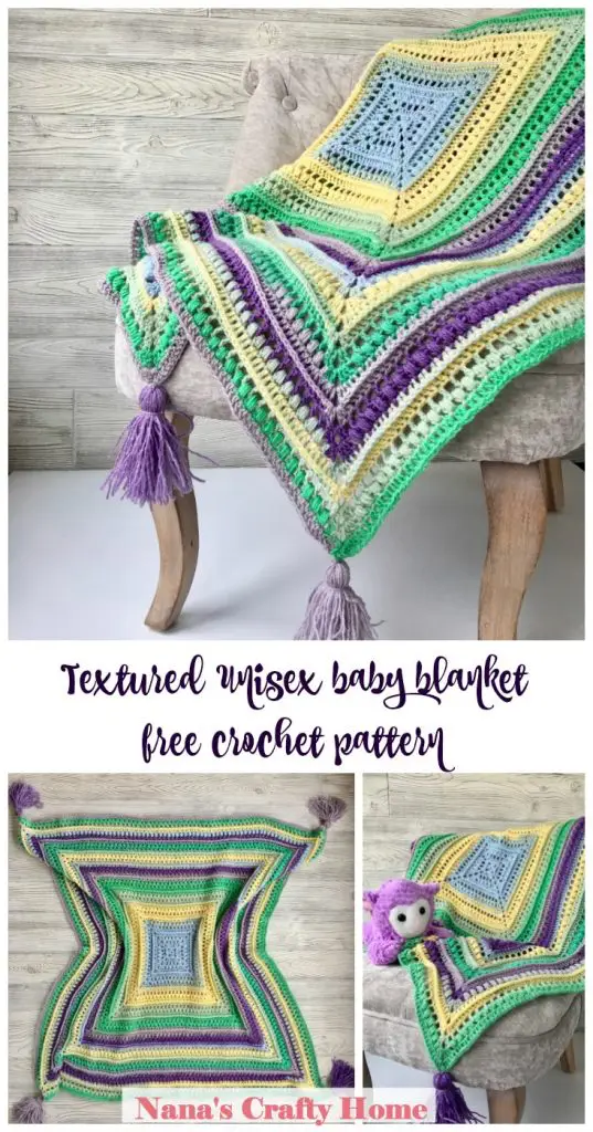 Wrap me in Sunshine Baby Blanket free crochet pattern