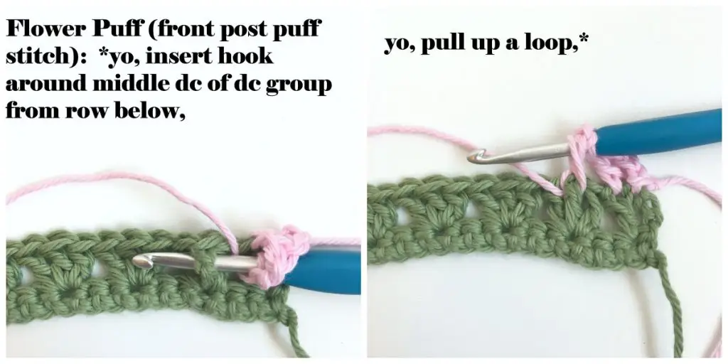 Flower Puff Stitch tutorial part 1