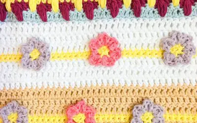 Spring Rhapsody Stitch Sampler Blanket Free Crochet Pattern