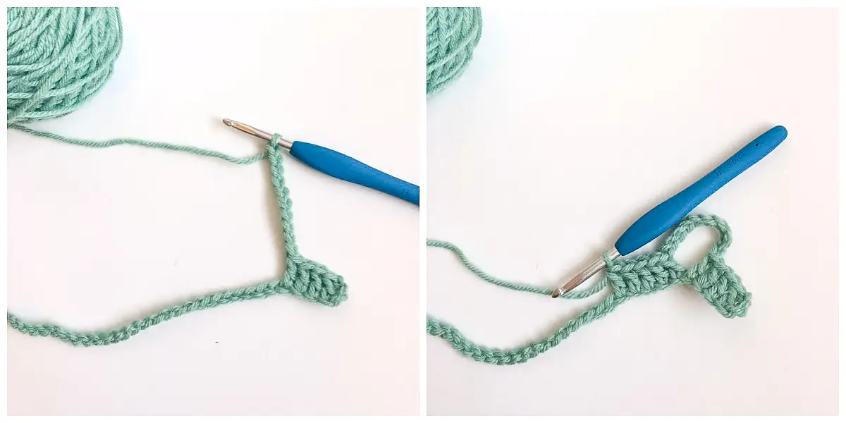 Braided Loops Crochet Stitch Row 1