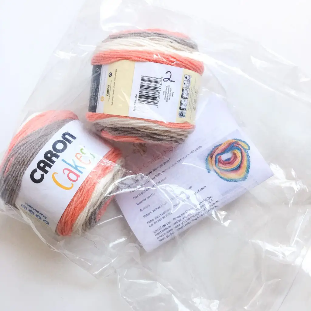 Choose self-striping yarn cakes multi cake projects Caron Cakes bagged