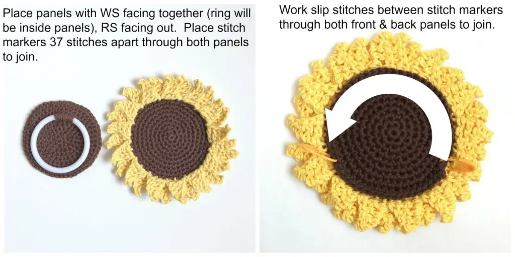 Easy Crochet Sunflower Towel Topper  Free Pattern - Krissys Over The  Mountain Crochet