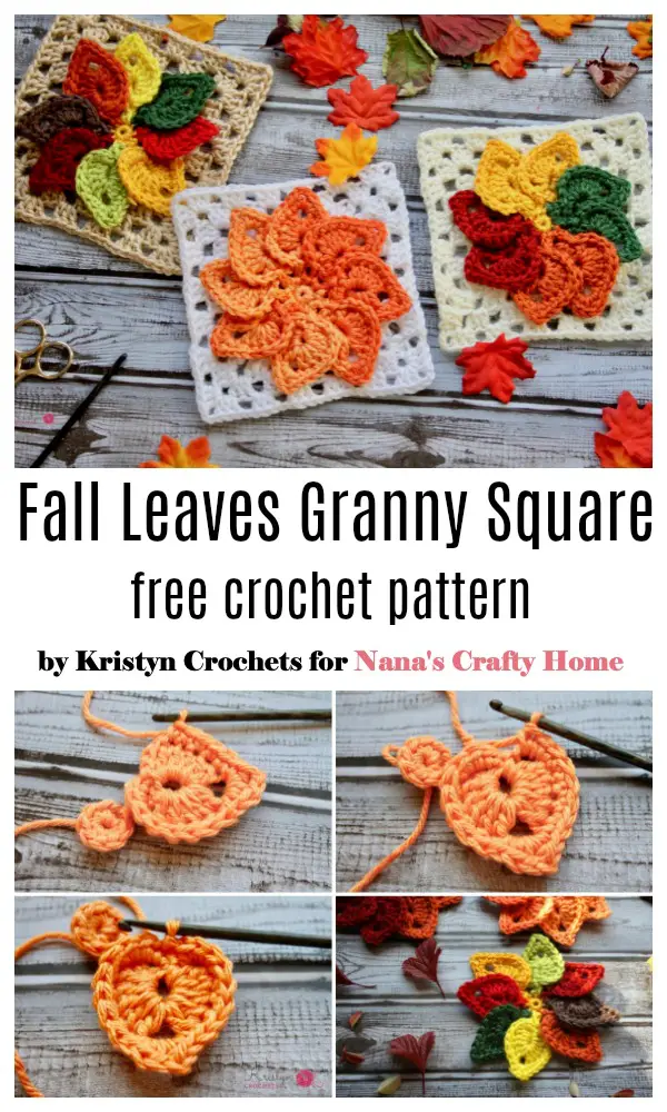 Fall Granny Leaves Square free crochet pattern