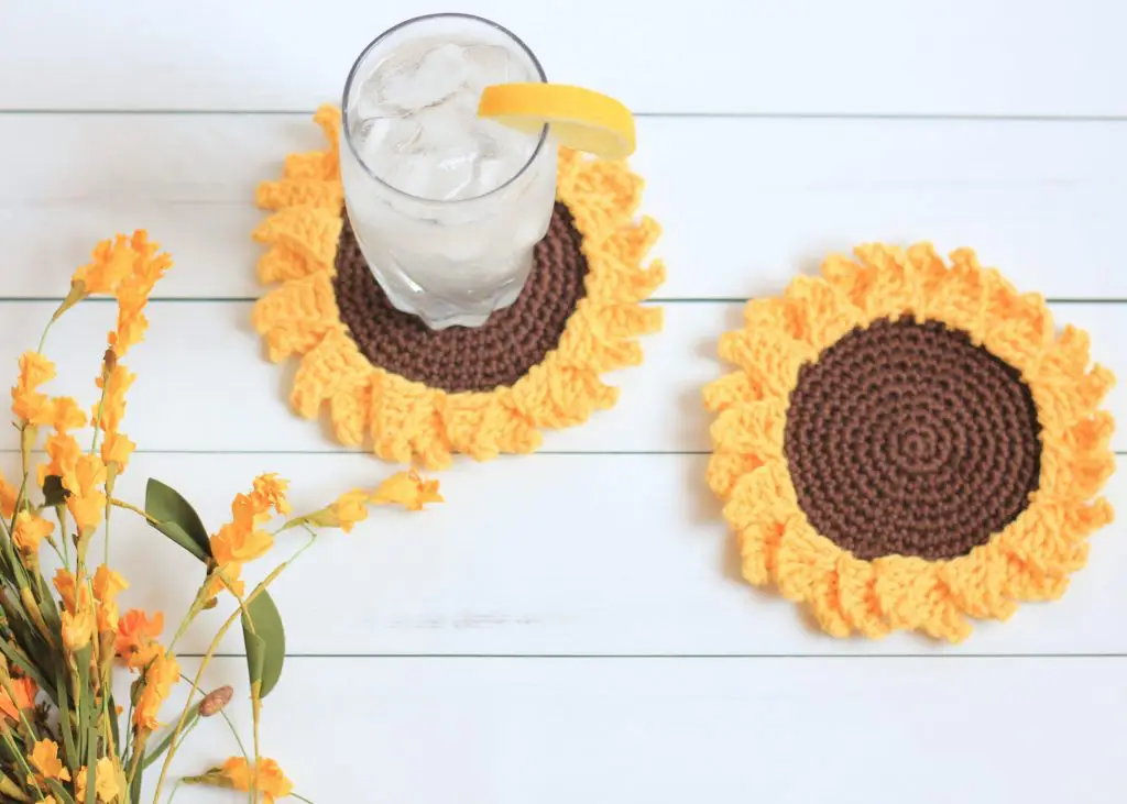 Sunflower Coaster crochet pattern