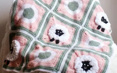 Sheep Granny Square Blanket Free Crochet Pattern
