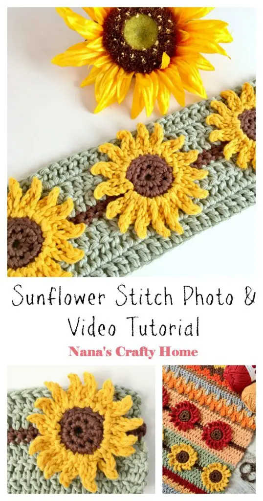 Sunflower Crochet Stitch Tutorial