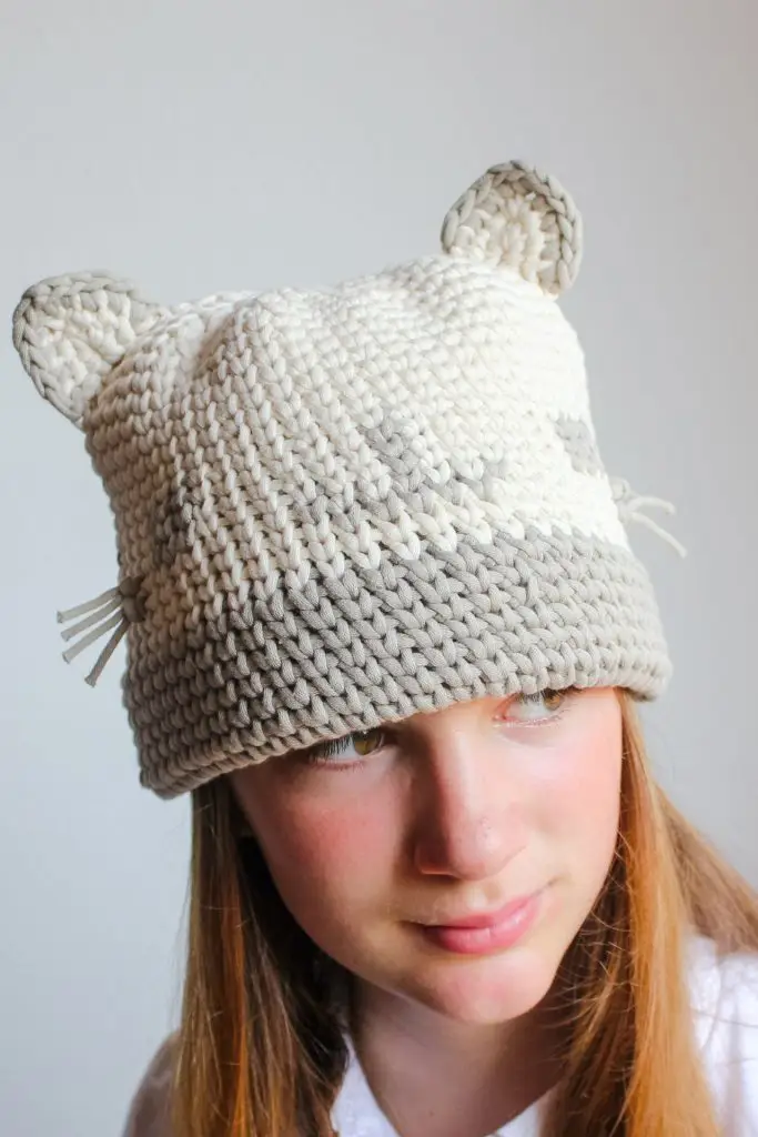 Kitty Cat Hat free crochet pattern