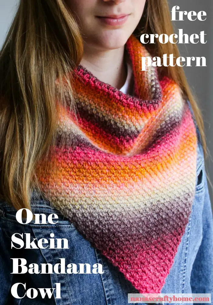 Linen Stitch Bandana Cowl free crochet pattern