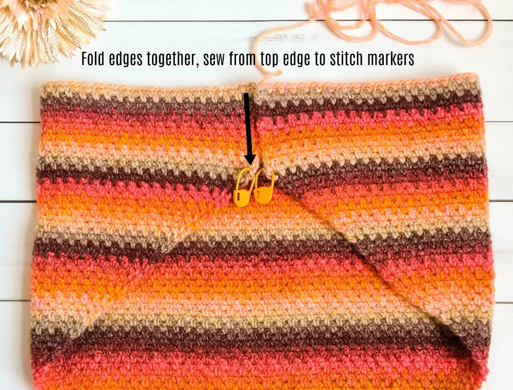 Mesa Sunset Cowl how to sew together