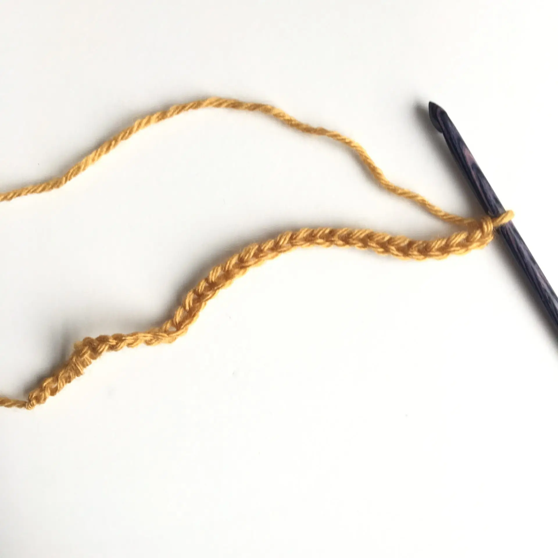 Tunisian Crochet Knit Stitch Process 1