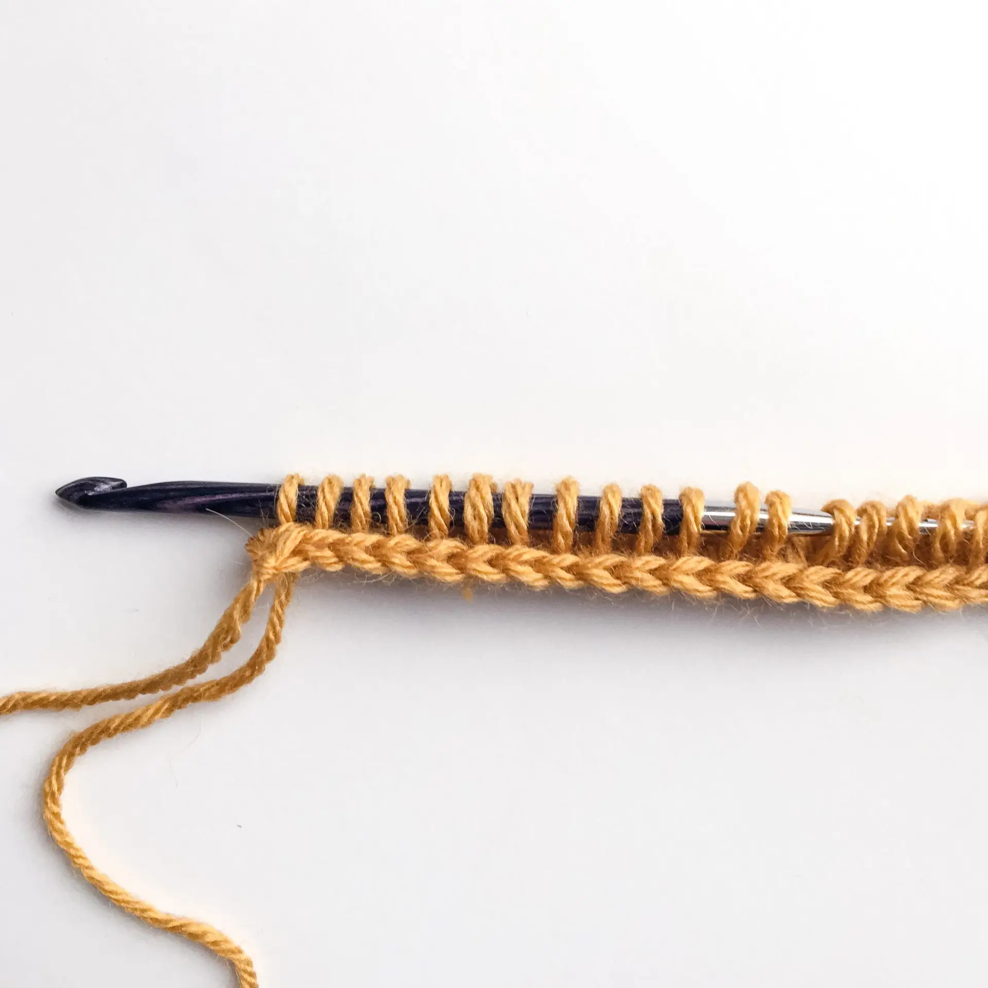 Tunisian Crochet Knit Stitch Process 7