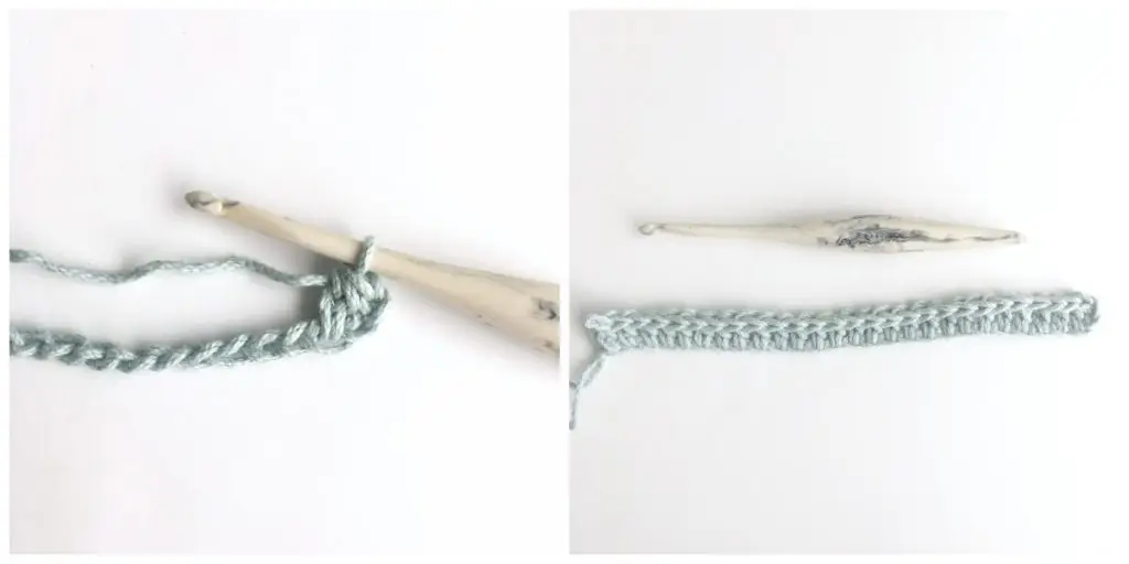 Crocheting 2x2 Ribbing Stitch Tutorial Process 2