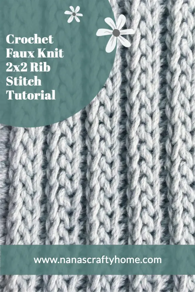 Crochet Faux 2x2 Rib Stitch Tutorial