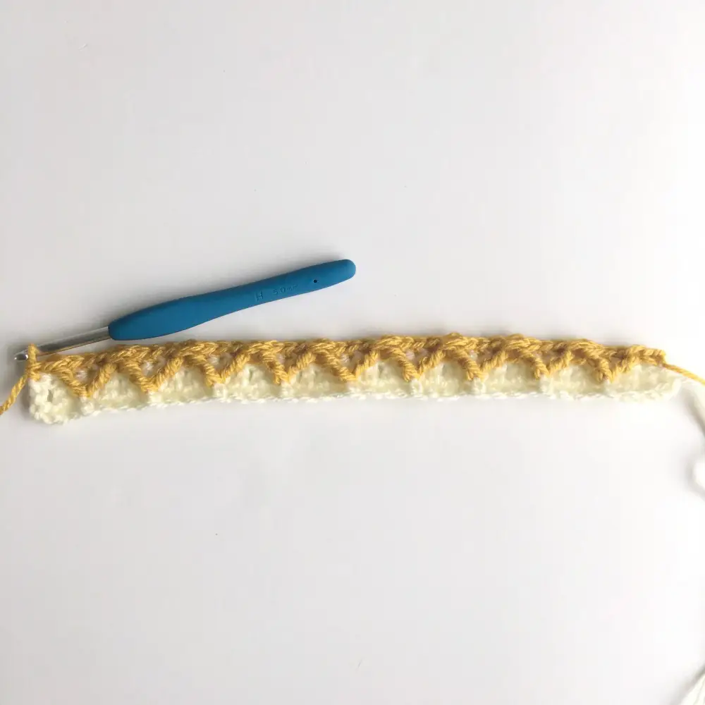 Diamond Waffle Crochet Stitch Process 10