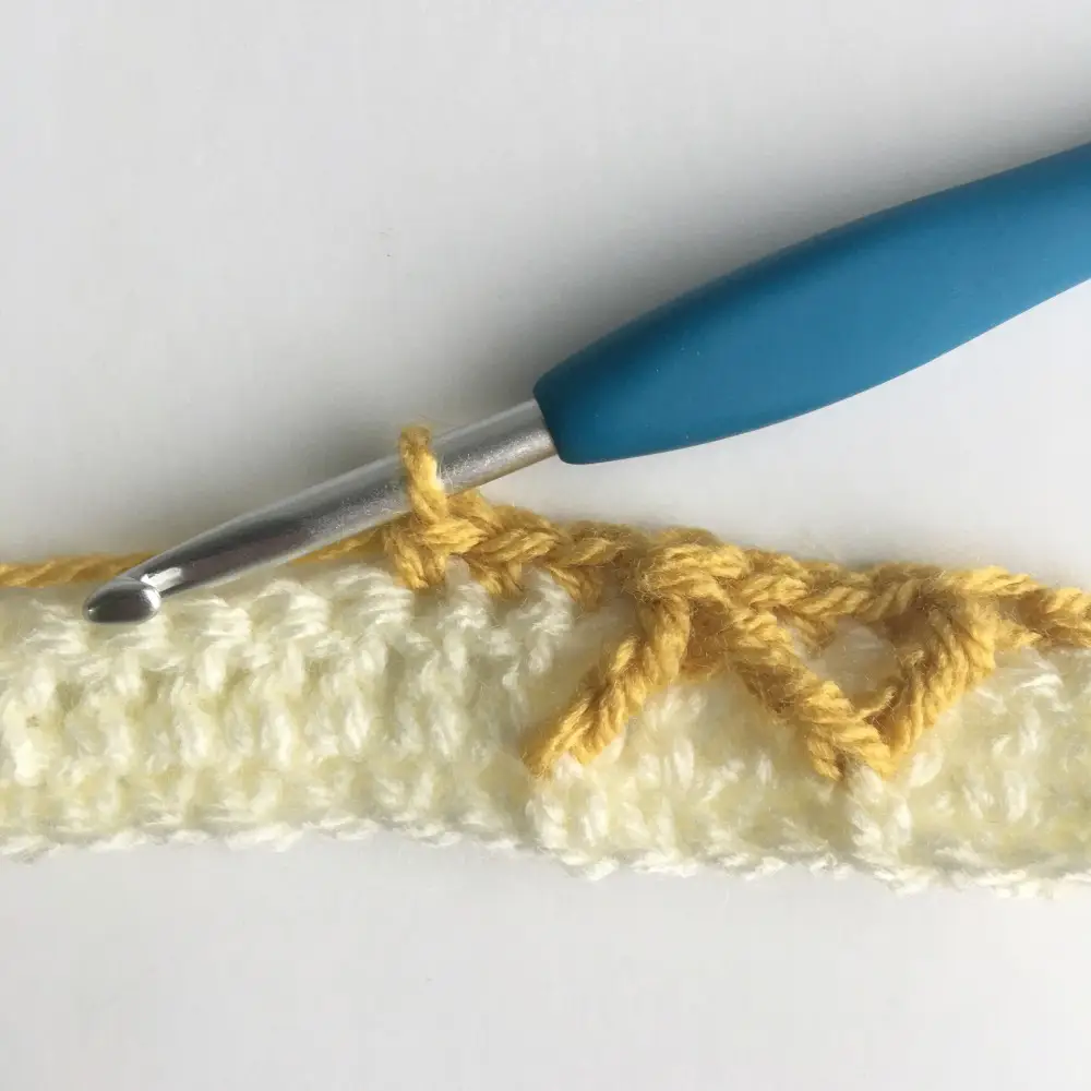 Diamond Waffle Crochet Stitch Process 8