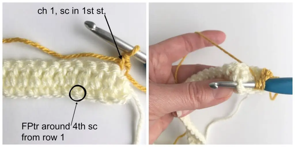 Diamond Waffle Crochet Stitch Process 2