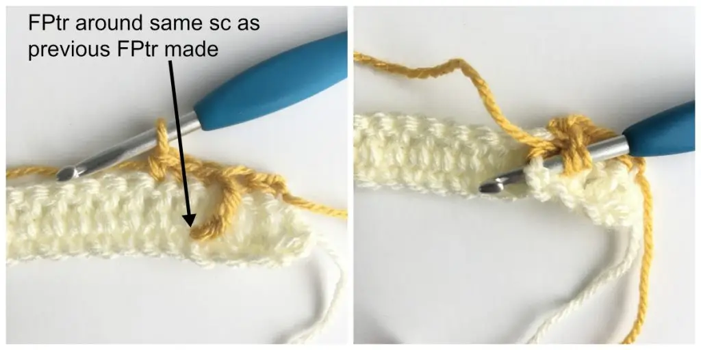 Diamond Waffle Crochet Stitch Process 6