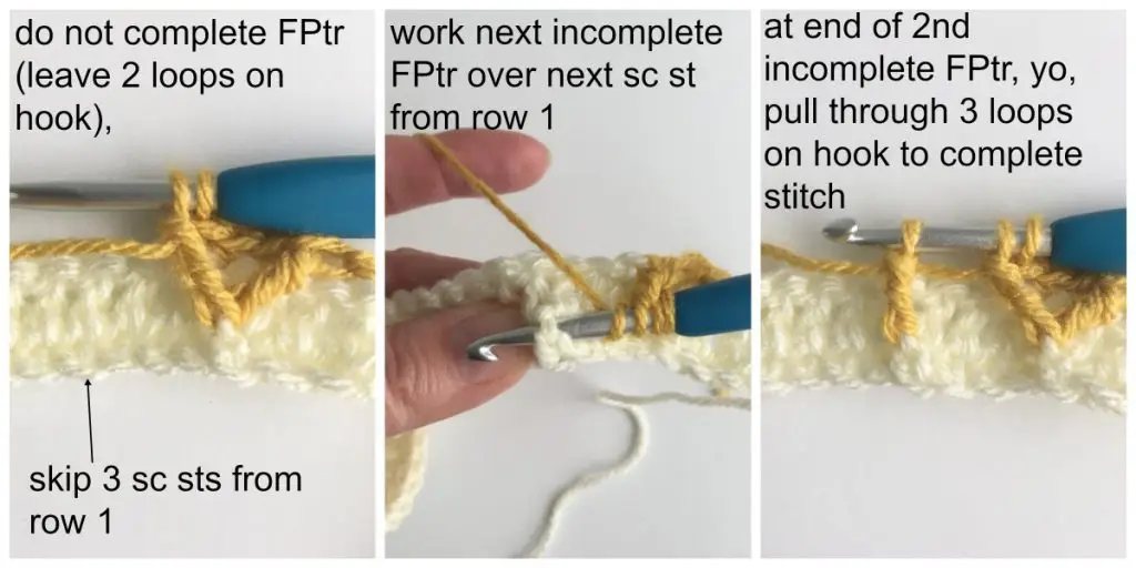 Diamond Waffle Crochet Stitch Process 7